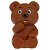 LXB336_340-1 Игрушка для ванны мишка сетка, хенгтег КАПИТОШКА в кор.100шт 343044