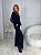 1714 АКЦИЯ Черный Костюм  д/д трикотаж.  р. S-XL ( в уп 4 шт)