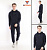 523 АКЦИЯ Черный Костюм д/м р. M,L,XL,XXL (в уп 4 шт)