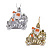 376-798 Игрушка елочная в виде Деда Мороза на мотоцикле, 7x6,5см, пластик, цвет серебр, золот СНОУ БУМ (1/12