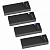 50501 Пенал пластиковый ErichKrause® Matt Black Line с цветной кнопкой (в пакете по 4 шт.)